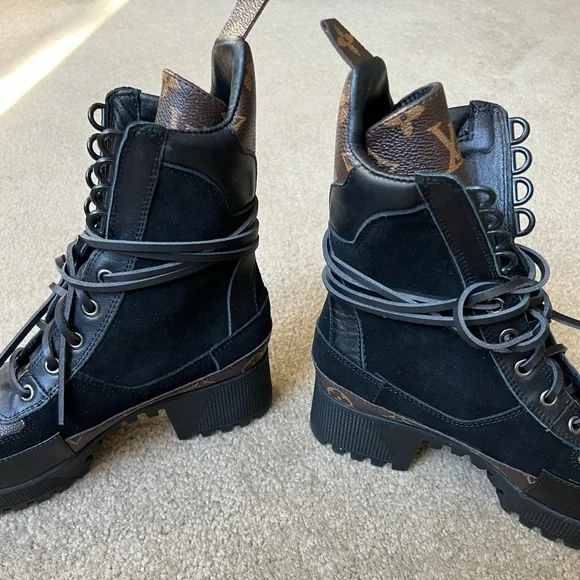 Louis Vuitton Black and Brown Women's Boots - Picture 3 of 7